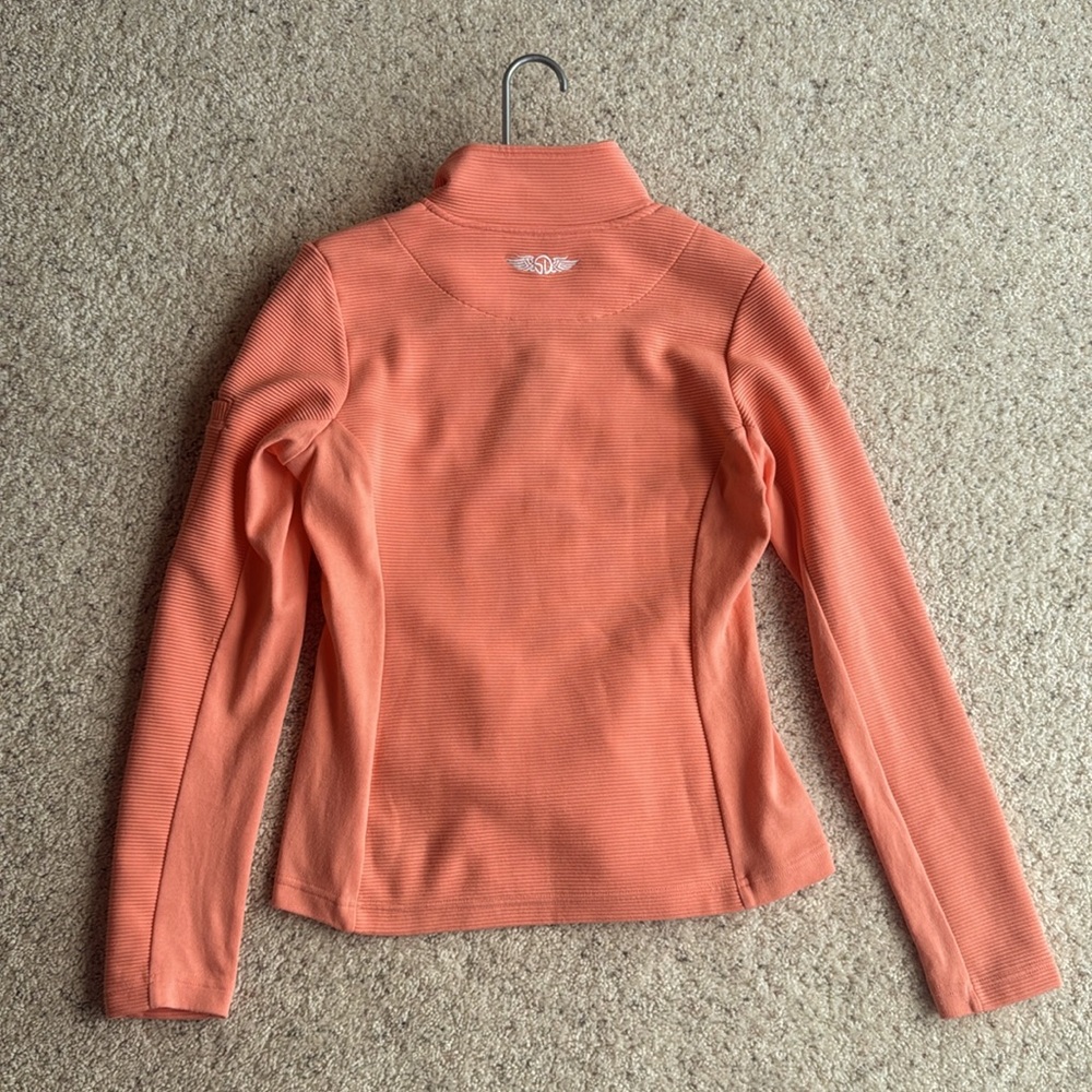 STRAIGHT DOWN Swing Jacket Coral Orange Sz S - Picture 3 of 16